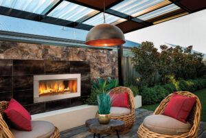 Regency HZO42 Outdoor Gas Log Fireplace