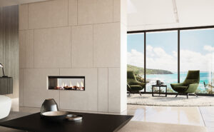 Rinnai LS1000D Double Sided Gas Log Fireplace