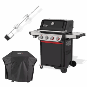 Weber Spirit E-435 Bundle Barbecue Black (ULPG) including Rotiserrie and Cover