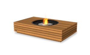 EcoSmart Martini 50 Fire Pit Table - Teak - Ethanol Fireplace