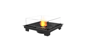 EcoSmart Square 22 Fire Pit Kit Black