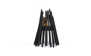 EcoSmart Stix Portable Fire Pit - Black Ethanol Fireplace